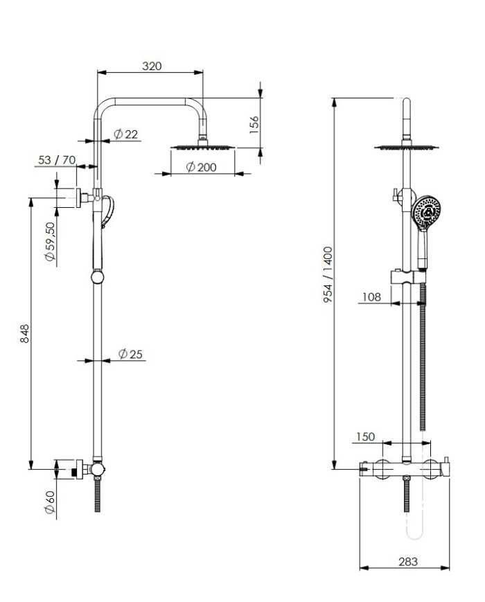 Set Colonna doccia Ibiza T Damast