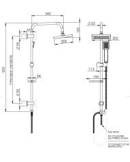 Set Colonna doccia 332 Quadra