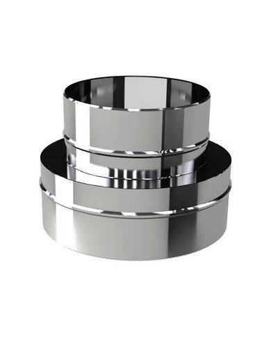 Adattatore inox da mono a doppiaparete 316