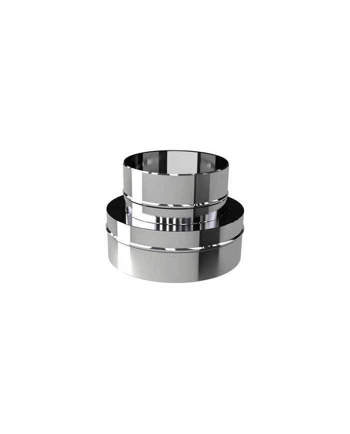 Adattatore inox da mono a doppiaparete 316